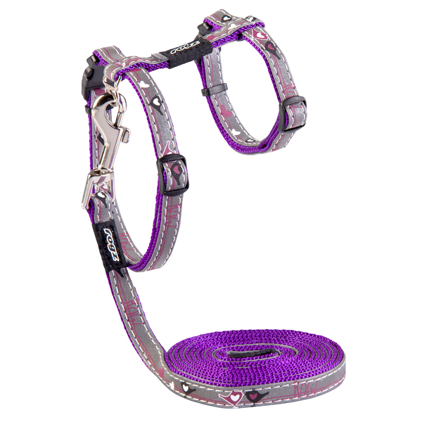 Rogz Nightcat Purple Cat Collar and Leash Set Buy Rogz. Technical